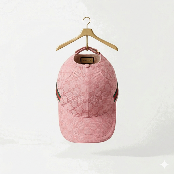 Gucci - Casquette GG Suprême Rose - Taille Unique 