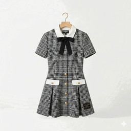 Chanel - Robe Courte En Tweed Taille S